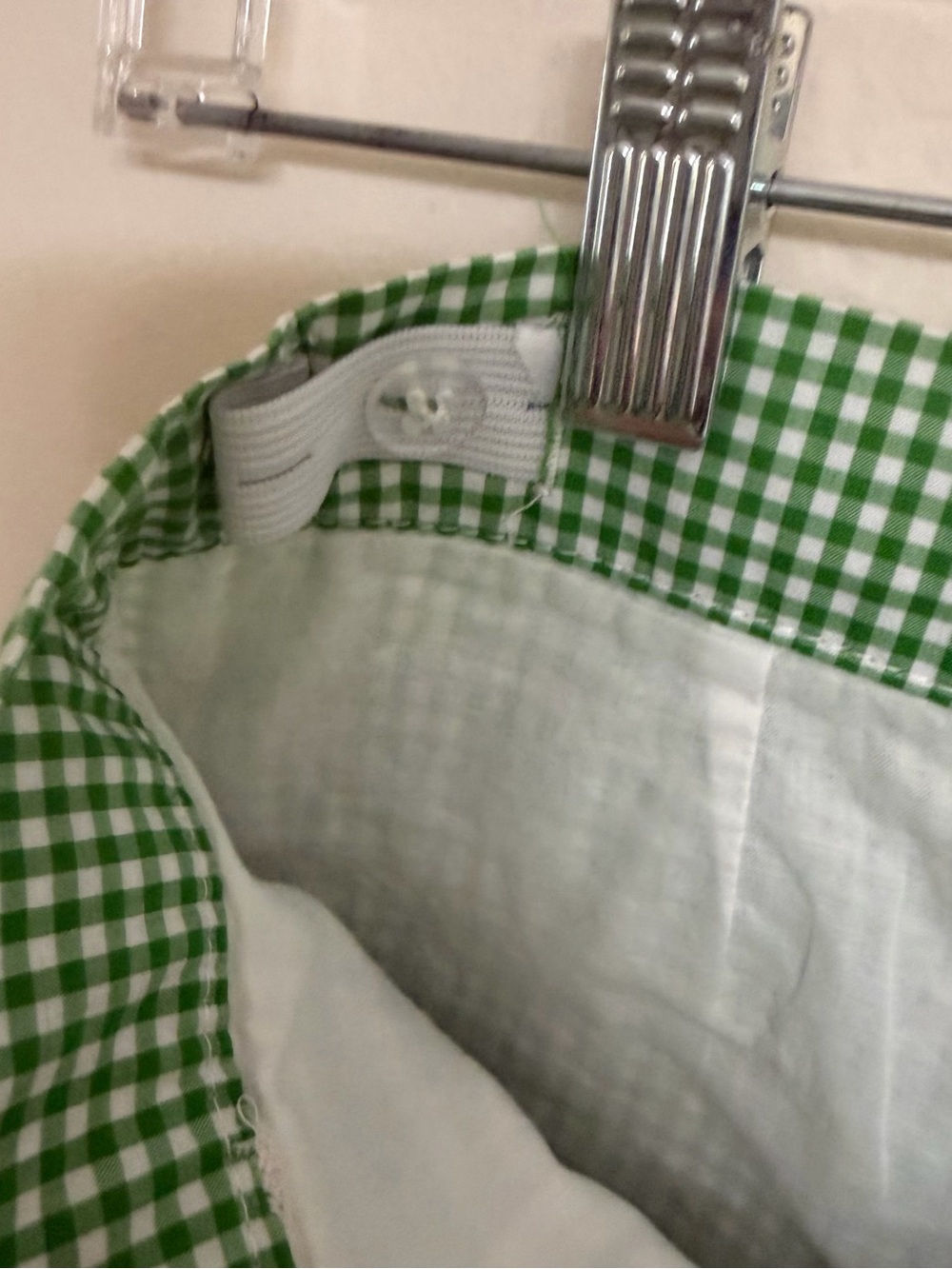 Jamie and Jack Green Gingham Girls Shorts - Picture 6 of 6